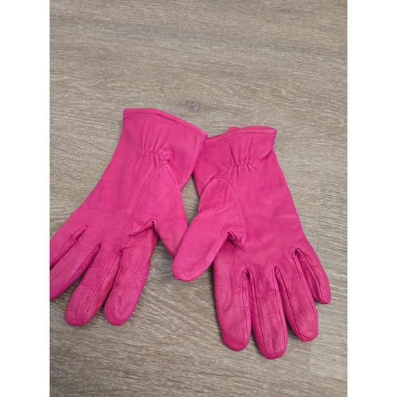 Wilsons Leather Womens Hot Pink Leather Gloves Size M Style 60087L64 Pink - Picture 2 of 4